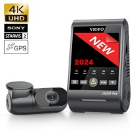 VIOFO A229 PRO Duo GPS Cameră auto DVR duală Ultra HD 4K HDR Wi-Fi cu senzori de imagine Sony