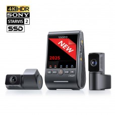 VIOFO A329T TRIO Teleobiectiv Cameră auto DVR triplă Ultra HD 4K - HDR - Wi-Fi - SSD cu senzori de imagine Sony VIOFO A329T TRIO Teleobiectiv Cameră auto DVR triplă Ultra HD 4K - HDR - Wi-Fi - SSD cu senzori de imagine Sony
